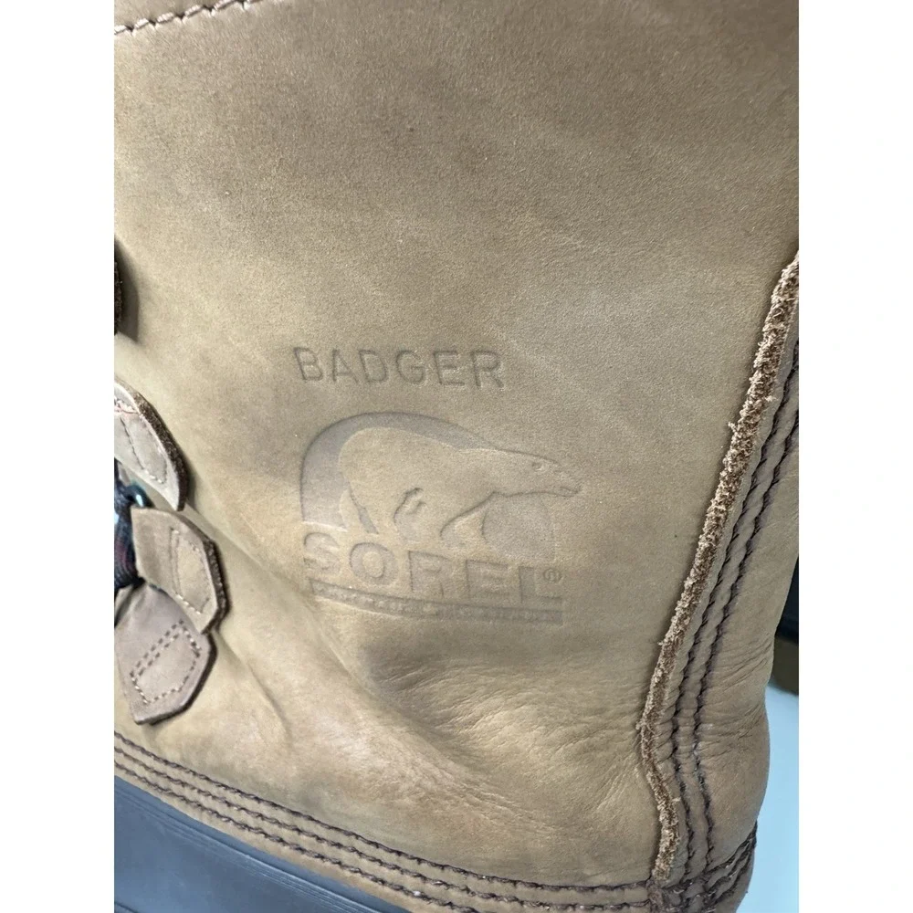 Mens Sorel Badger Snow Duck Boots Size 12 Insulated Lace Up